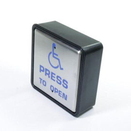 Stainless Steel 4.5 inch square hardwired switch with wheelchair logo