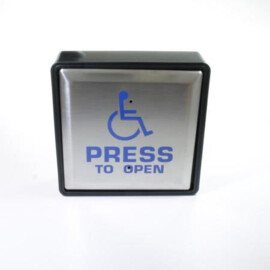 Stainless Steel 6 inch square hardwired switch with weelchair logo