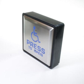 Stainless Steel 6 inch square hardwired switch with weelchair logo