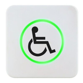 Optex CleanSwitch - Aanrakingsvrije schakelaar met optische feedback RGB - Wit - Pictogram rolstoel