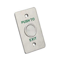 Vandal-resistant waterproof (IP68) stainless steel push button, rectangular, type built-in