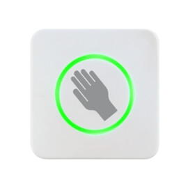 Bircher CleanSwitch - Touch-free switch with optical feedback RGB - White - Icon Hand