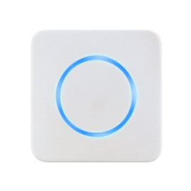 Bircher CleanSwitch - Touch-free switch with optical feedback RGB - White - blank